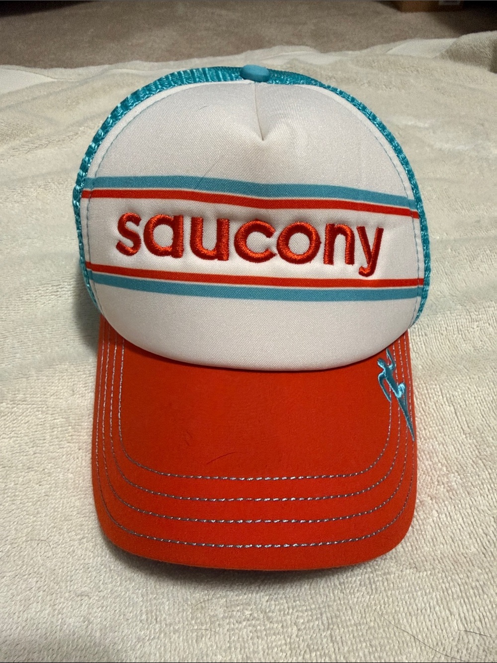 Saucony Orange & White Trucker Hat